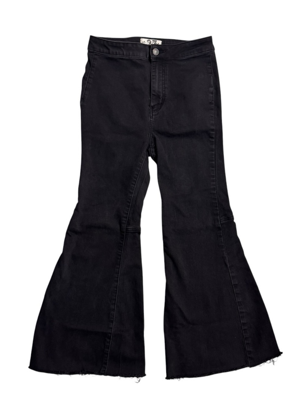 Free People We The Free Youthquake Crop Flare Jeans Black Size 27 Bell Bottoms